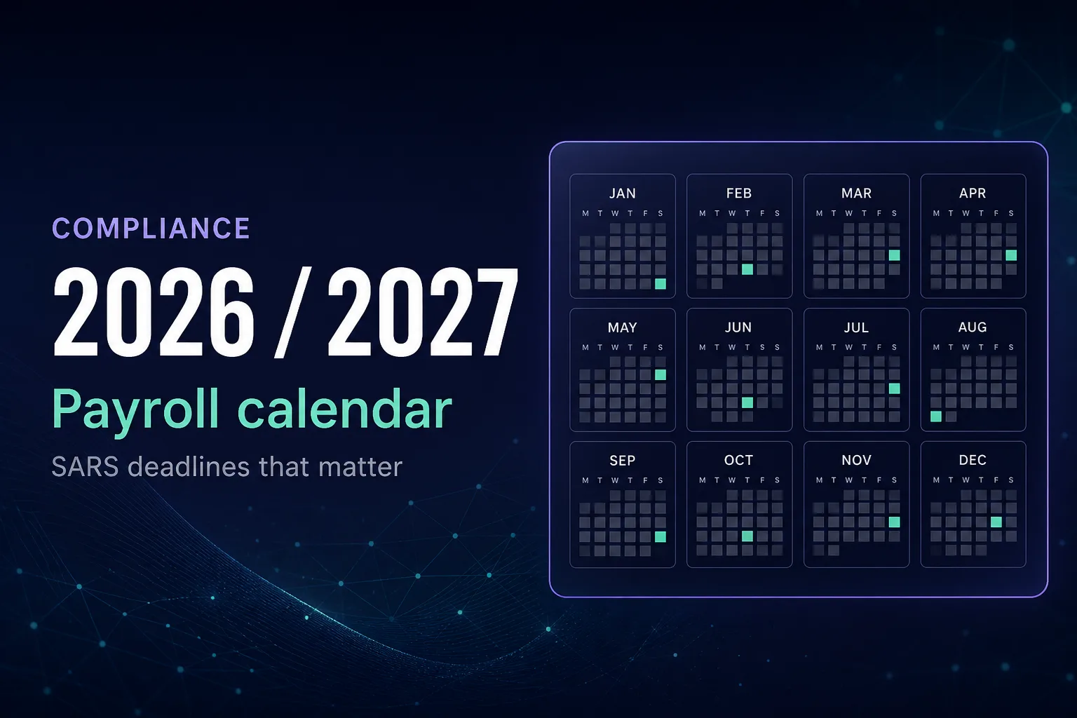 SA Payroll Compliance Calendar 2026/2027