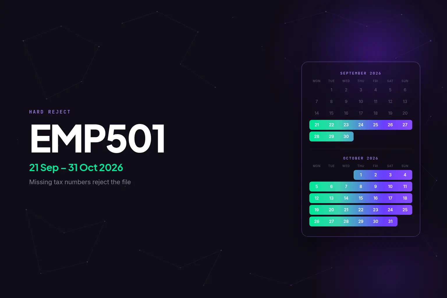Your EMP501 Will Be Rejected Without Valid Tax Reference Numbers